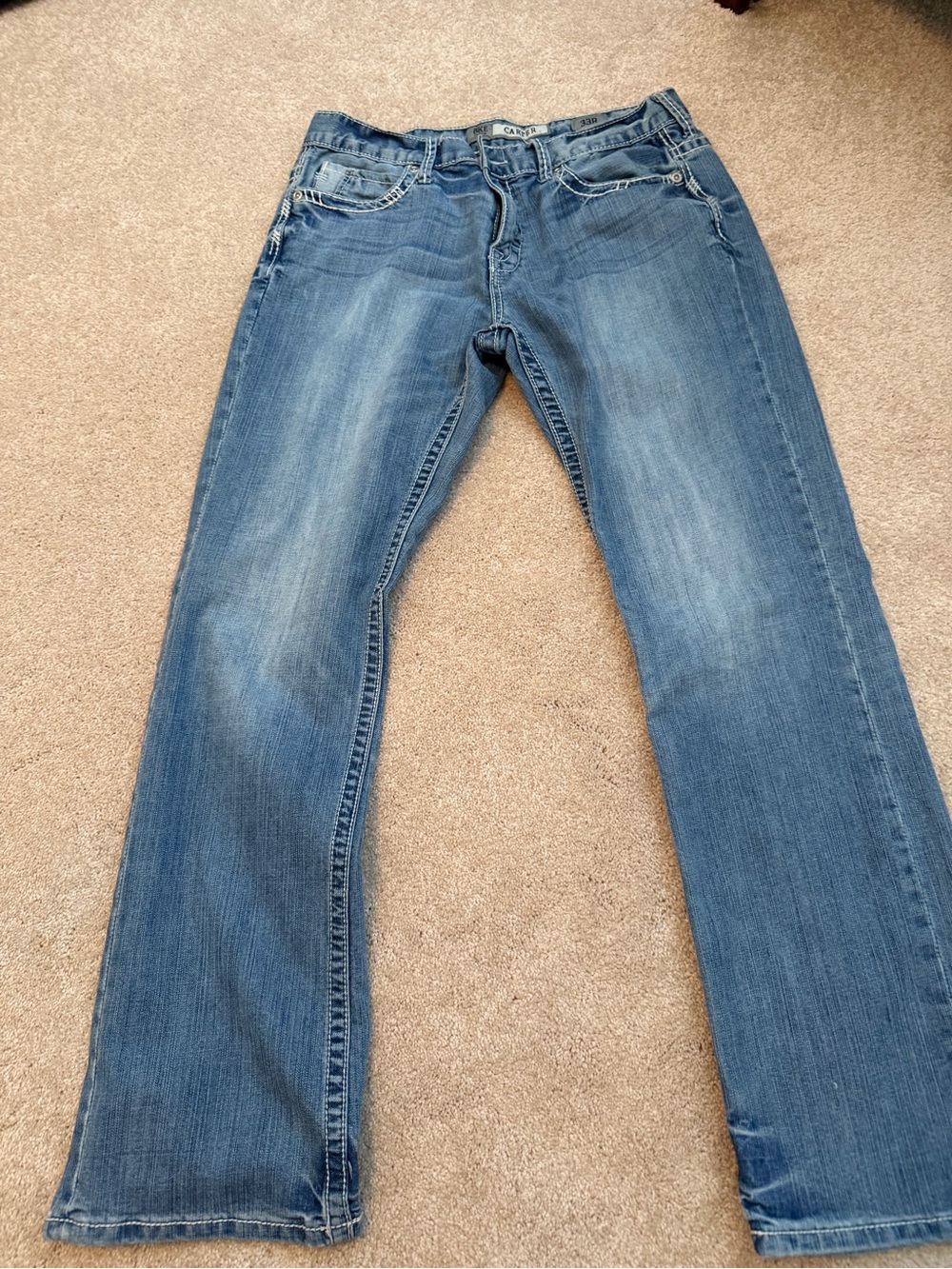 Cartier Men’s Straight-Leg Medium Blue Jeans
